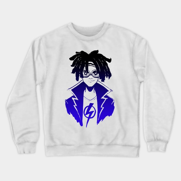 Static Shock!!! Crewneck Sweatshirt by ArtsyCantabile